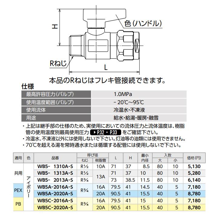 【WB5C-2020A-S】オンダ製作所 ダブルロックジョイント WB5型 テーパおねじ ワンタッチ着脱式ハンドル アイボリー L90.5 大ロット(40台) ONDA_1