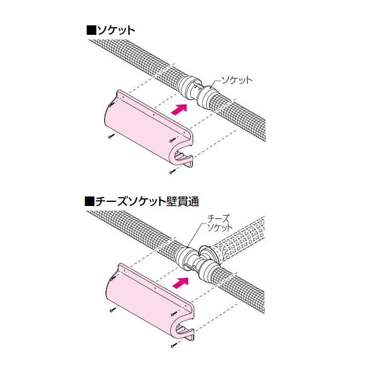 【RSCS-1305U】オンダ製作所 リフォーム用部材 スポットカバーシステム ソケット 壁貫通チーズ兼用 小ロット(10台) ONDA | オンダ製作所 | 02