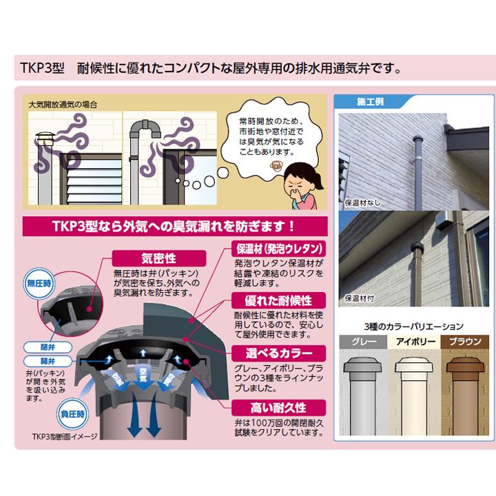 【TKP3-50G】オンダ製作所 排水部材 TKP3型 通気プロ 小ロット(1台) ONDA | オンダ製作所 | 02