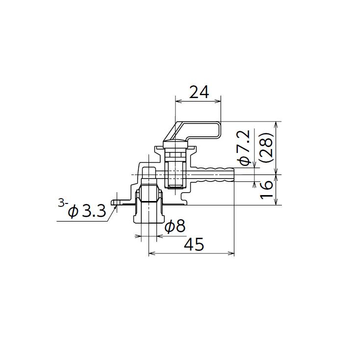 【OF-500】オンダ製作所 灯油コック アングル型 φ8×φ7.2タケノコ 小ロット(10台) ONDA | オンダ製作所 | 01