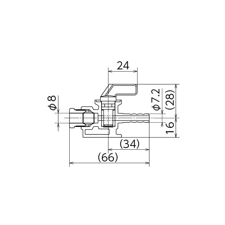 【OF-510】オンダ製作所 灯油コックストレート型 φ8×φ7.2タケノコ 大ロット(100台) ONDA | オンダ製作所 | 01
