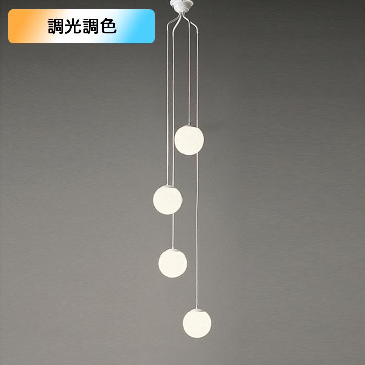 【OC257106BR】オーデリック シャンデリア 電動昇降装置対応60W LED 電球色-昼光色 調色・調光器不可 コントローラー別売 (構成：OC257106#×1) + (NO295AB×4) | ODELIC
