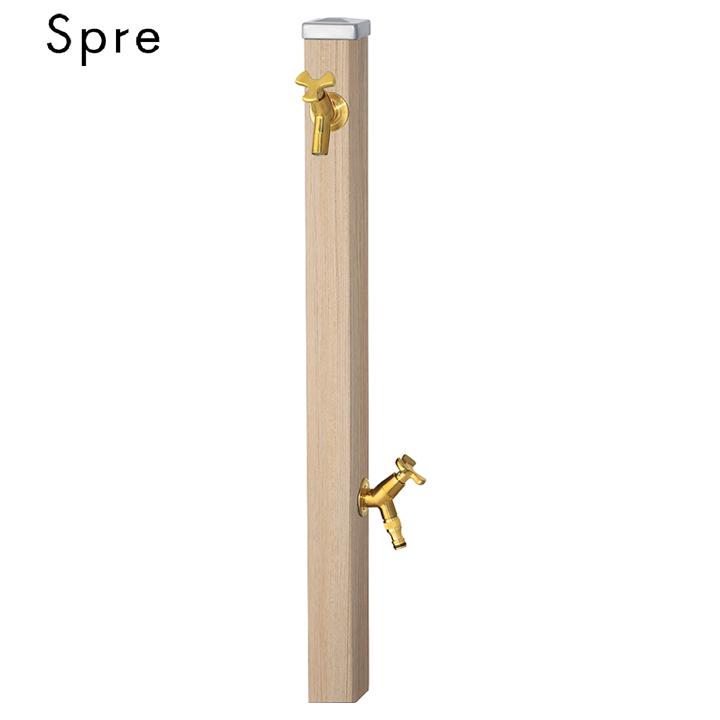 ユニソン ウォーターシリーズ ウォータースタンド 立水栓 スプレスタンド60 左右仕様 蛇口2個セット 木目調 シャインチーク 蛇口 ゴールド UNISON | 