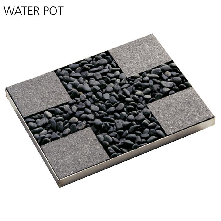 ユニソンUNISONウォーターポット　水凛パン　水受け　ガーデニング　庭　水回り ユニソン ウォーターシリーズ ウォーターポット 水凛パン 消墨 UNISON
