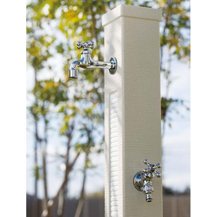 ユニソン ウォーターシリーズ フォーセット 蛇口 プレーンフォーセット クロスII JIS認証品 ゴールド UNISON |  | 03