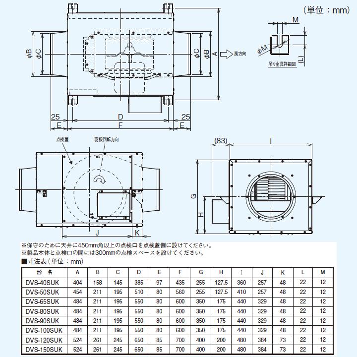 【DVS-80SUK】東芝 換気扇 ストレートダクトファン 消音形 単相100V用 | TOSHIBA | 01