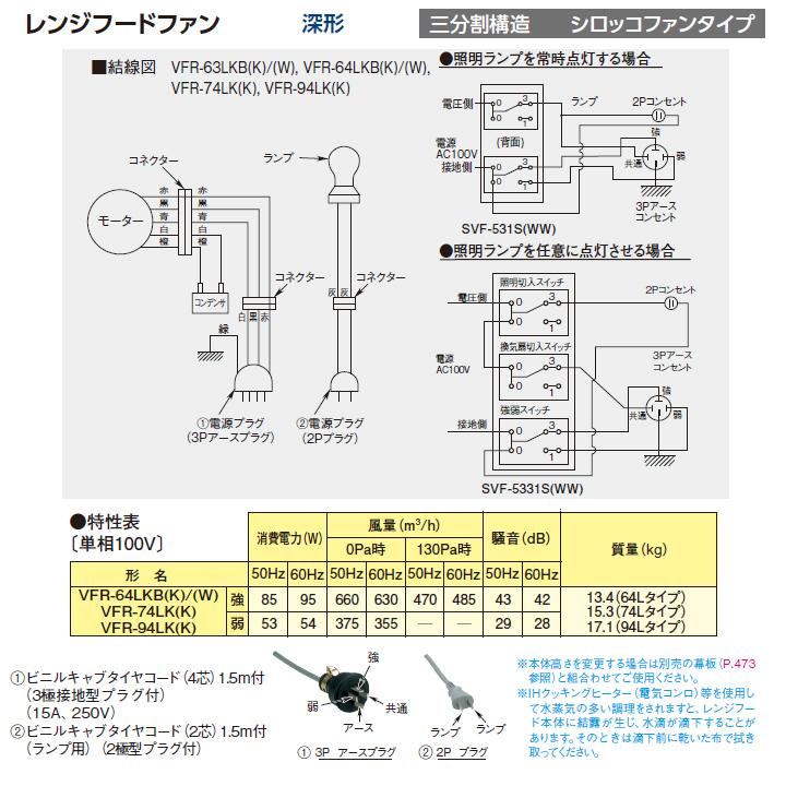 TOSHIBA（東芝） 【VFR-94LK(K)】東芝 換気扇 レンジフードファン 深形