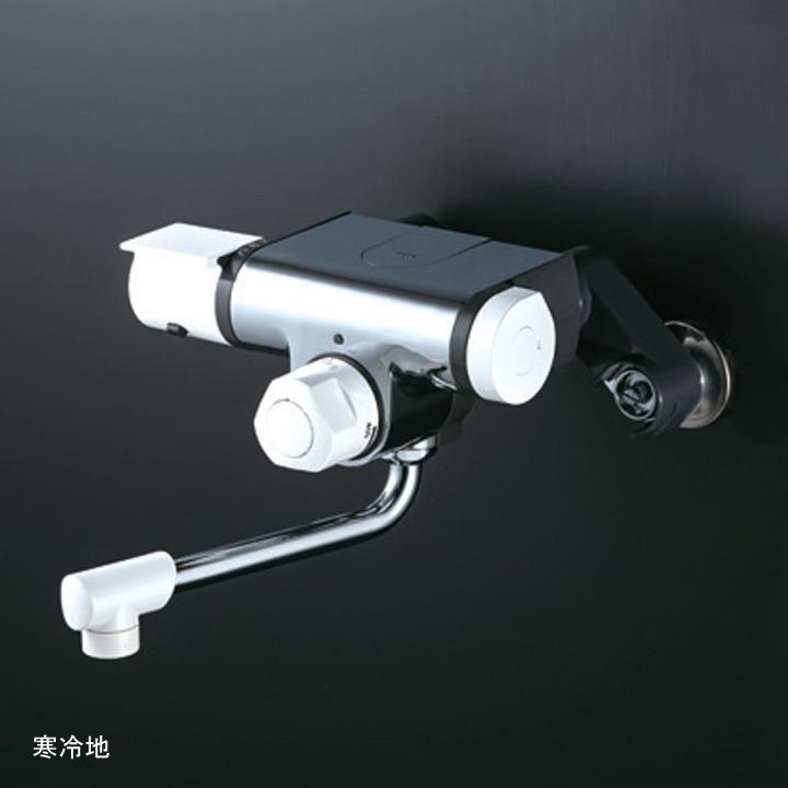 【MTB170KWPR2】KVK バス用 定量止水付サーモスタット式混合栓(240mmパイプ付) 寒冷地用 | KVK