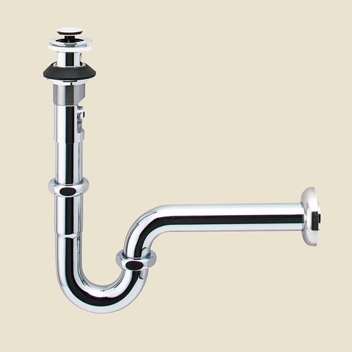 リクシル 洗面器・手洗器用セット金具 ポップアップ式排水金具(ワイヤータイプ・呼び径32mm) 壁排水Pトラップ LIXIL