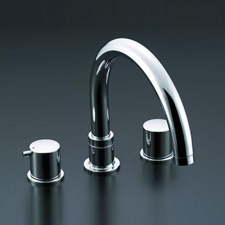 【BF-E090B】リクシル バス水栓 デッキタイプ 2ハンドル eモダン 湿式工法 受注生産品 LIXIL | LIXIL