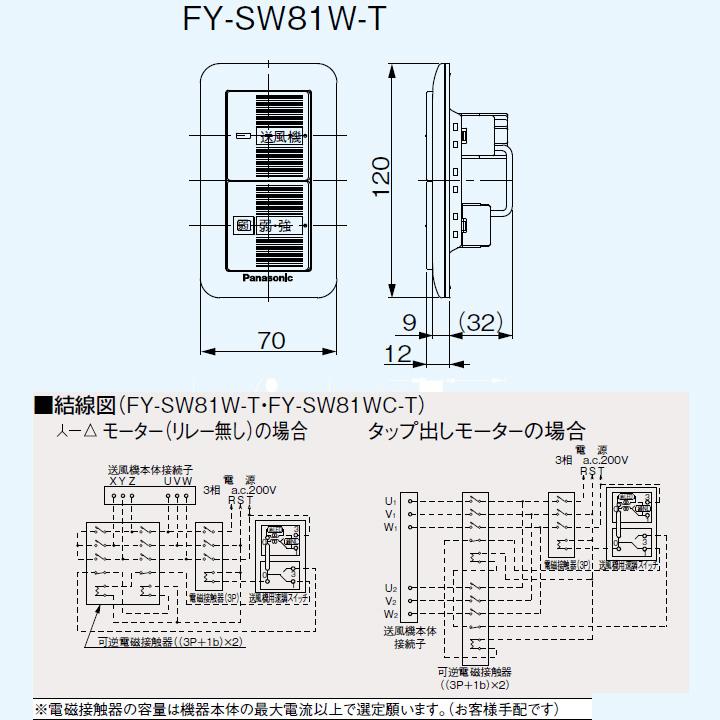 Panasonic（パナソニック） 【FY-SW81W-T】パナソニック 送風機用
