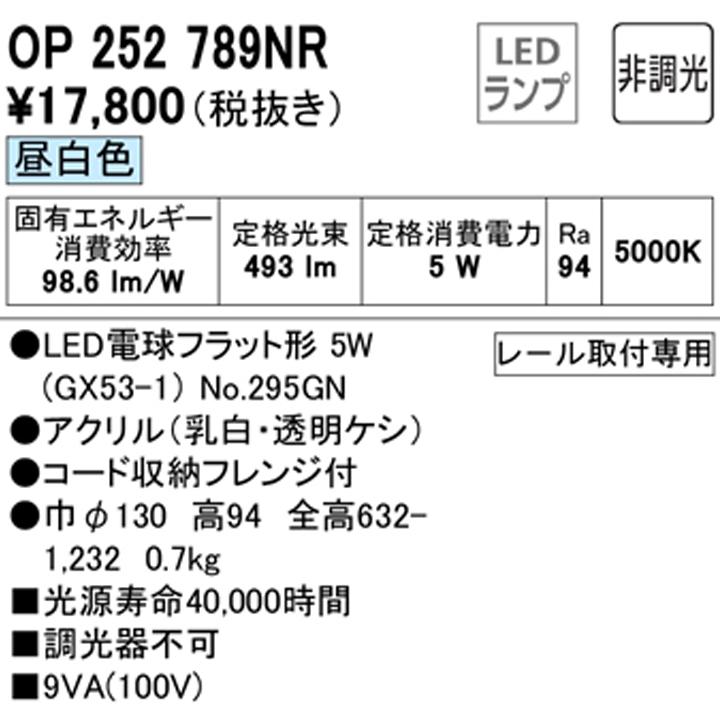 【OP252789NR】オーデリック ペンダントライト LED電球フラット形 高演色LED 白熱灯器具60W相当 プラグ 調光器不可 昼白色 (構成：OP252789#×1) + (NO295GN×1) | ODELIC | 01