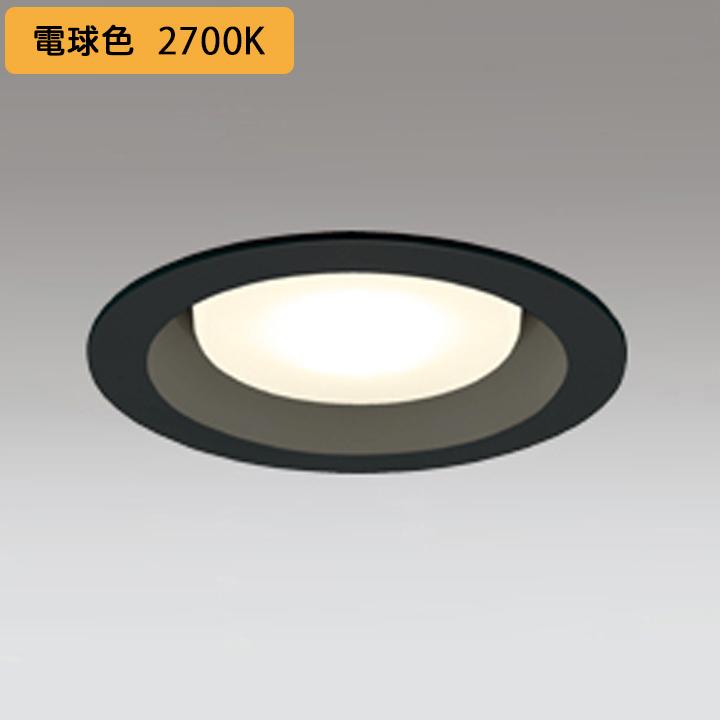 【OD361360LR】オーデリック ダウンライト(S形) LED電球フラット形 高演色LED FHT24Wクラス ブラック 調光器不可 電球色 (構成：OD361360#×1) + (NO293R×1) | ODELIC