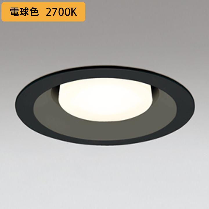【OD361364LR】オーデリック ダウンライト(S形) LED電球フラット形 高演色LED FHT24Wクラス ブラック 調光器不可 電球色 (構成：OD361364#×1) + (NO293R×1) | ODELIC