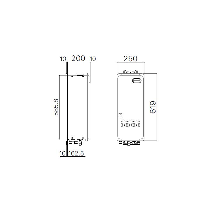 【GH-712W3H BL】ノーリツ 給湯器 ガス温水暖房専用熱源機 屋外壁掛形 プロパン NORITZ | ノーリツ | 01