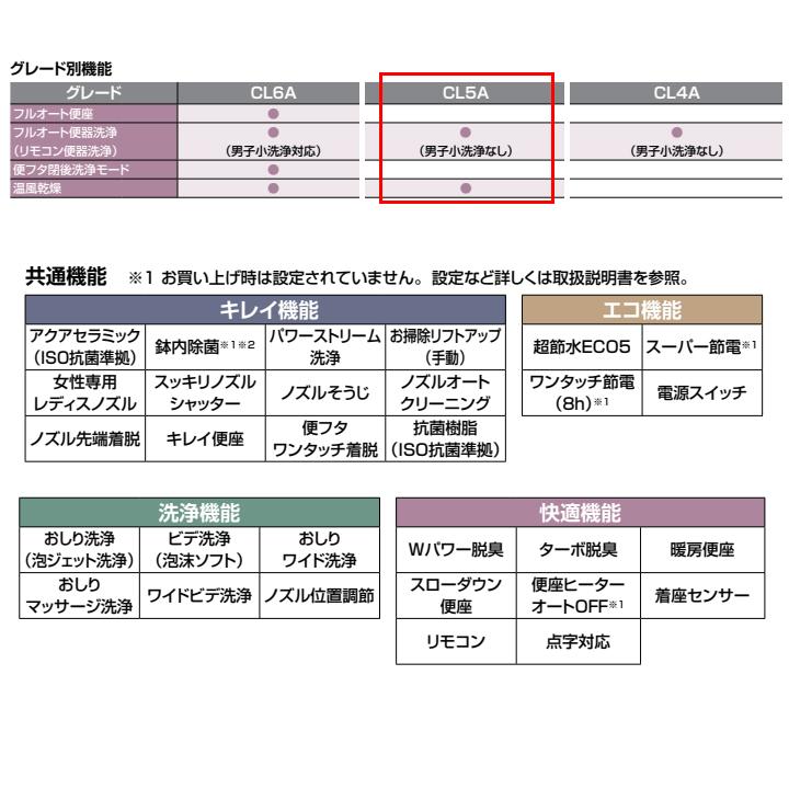 【YBC-CL10SU+DT-CL115AU/BW1】リクシル プレアスLSタイプ 床排水 アクアセラミック 一般地 水抜方式 流動方式兼用 BW1 LIXIL | プレアス | 02