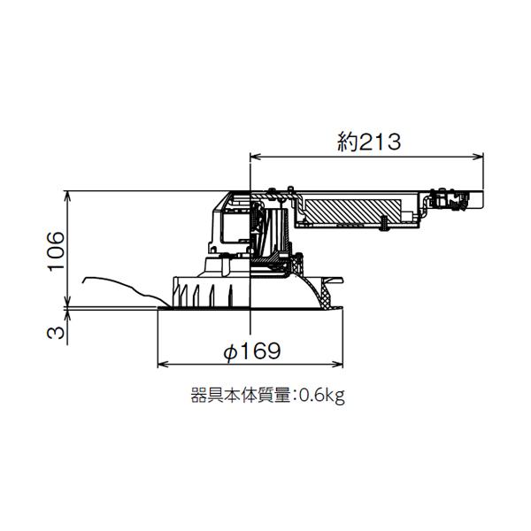 【LEDD-18005M-LS9】東芝 LEDユニット交換形 ダウンライト 一般形 白色反射板 高演色タイプ 非調光タイプ 器具本体 LEDユニット別売 TOSHIBA | TOSHIBA | 01