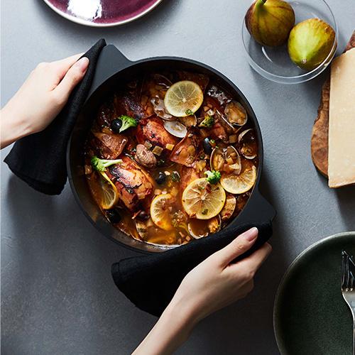 【RBO-MN22A(MB)】リンナイ Leggiero（レジェロ） 無水調理鍋 22cm 3.4L ブラック ビルトインコンロ部材 ビルトインシリーズ Rinnai | リンナイ | 01