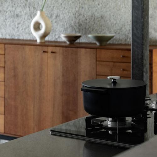 【RBO-MN22A(MB)】リンナイ Leggiero（レジェロ） 無水調理鍋 22cm 3.4L ブラック ビルトインコンロ部材 ビルトインシリーズ Rinnai | リンナイ | 02