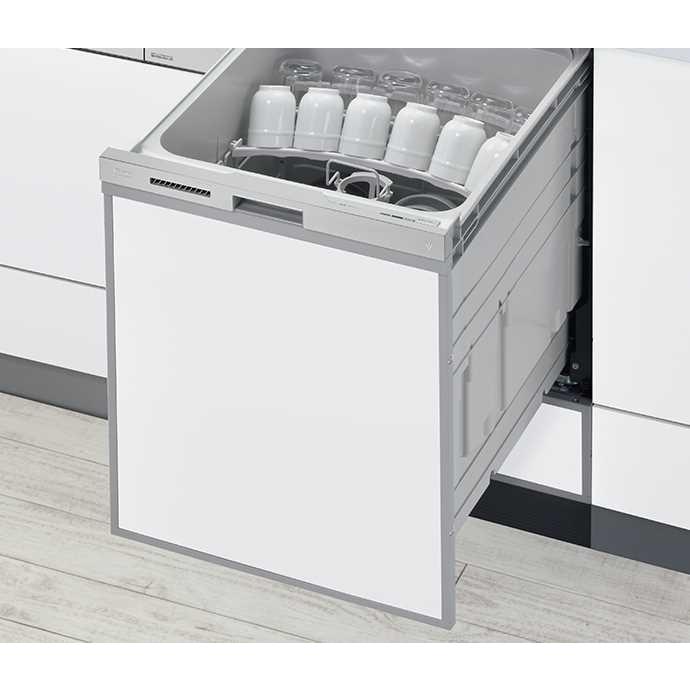 【RSW-D401LPA】リンナイ 食器洗い乾燥機 約6人分 幅45cm スライドオープンタイプ（深型） ハイグレード ステンレス調ハーフミラー ビルトイン Rinnai | リンナイ | 01