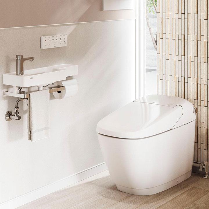 【YHBC-X10S+DV-X116/BW1】リクシル サティスXタイプ アクアセラミック床排水 (Sトラップ) 寒冷地・ヒーター付便器・水抜併用方式 ピュアホワイト 壁リモコン | LIXIL