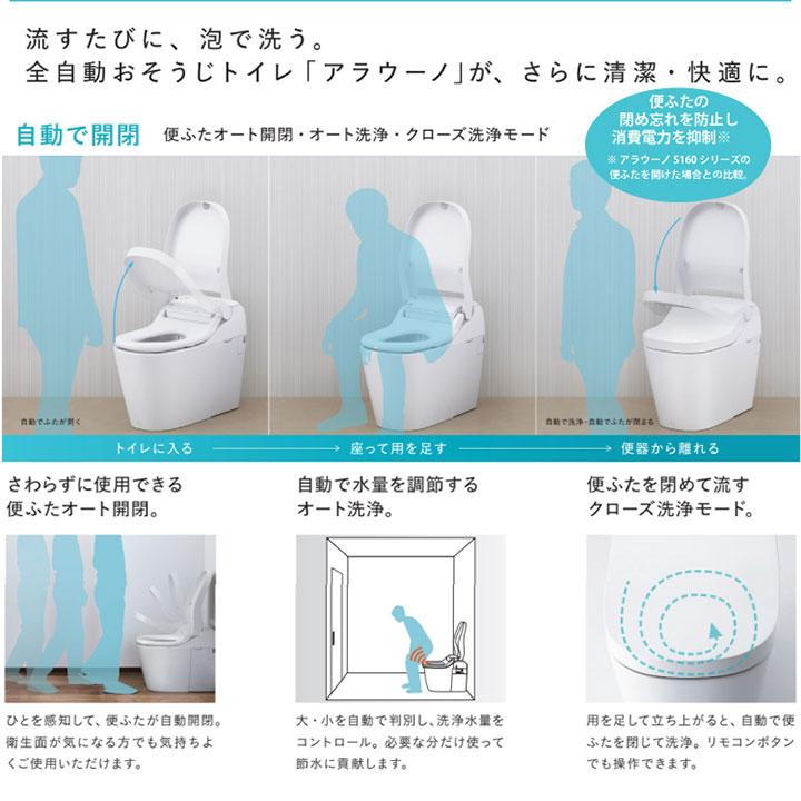 【XCH1601RWSBK】パナソニック アラウーノ S160 トイレ タイプ1K 床排水 120・200mm リフォーム スティックリモコン ブラック 手洗いなし 受注生産品 panasonic | Panasonic | 08