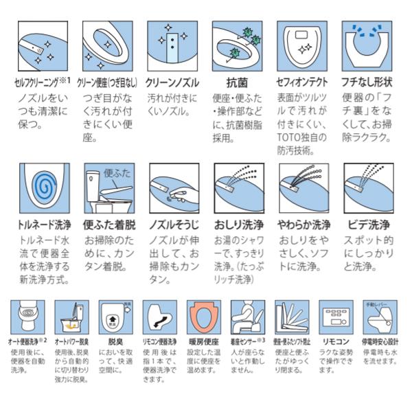 【TOTO】CES9160H ウォシュレット一体型便器ZJ1 床排水200mm 寒冷地用 手洗なし※リモコン付属 | TOTO | 01