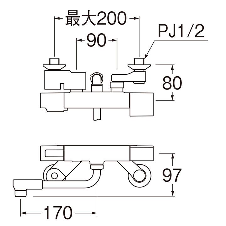 【在庫有り】【SK1811】SANEI サーモシャワー混合栓 浴室 SK181D-13後継機種 | SANEI（水栓金具） | 02