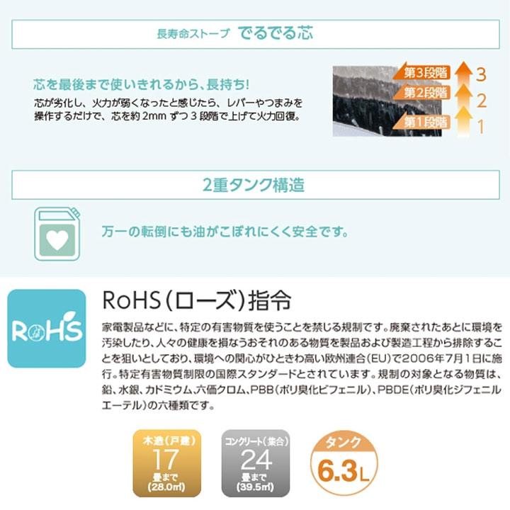 【KS-67H(W)】トヨトミ 石油ストーブ ホワイト 暖房 17〜24畳 対流形ストーブ スタンダードタイプ TOYOTOMI | Panasonic | 07