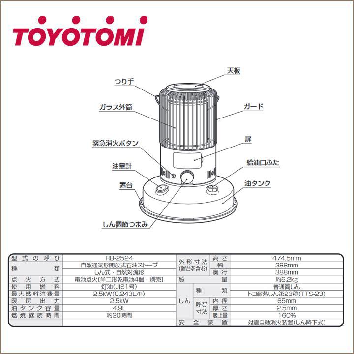 【RB-2524(W)】トヨトミ 石油ストーブ ホワイト 暖房 7〜9畳 レインボーストーブ ランタン調対流形石油ストーブ TOYOTOMI | Panasonic | 01