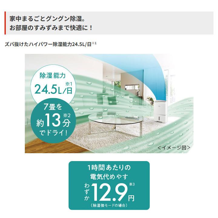 【在庫有り】【MJ-PV250YX】三菱 除湿機 ハイパワータイプ(サラリPro) コンプレッサー式 単相100V ホワイト MITSUBISHI | 三菱 | 01