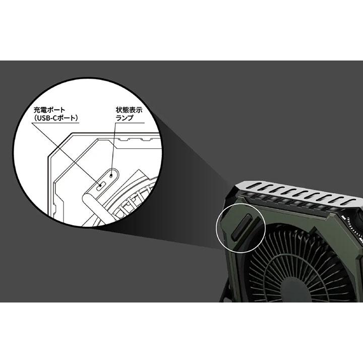 【在庫有り】【FM-GM14】トヨトミ 充電式ポータブルサーキュレーター 扇風機 オリーブグリーン TOYOTOMI | Panasonic | 16