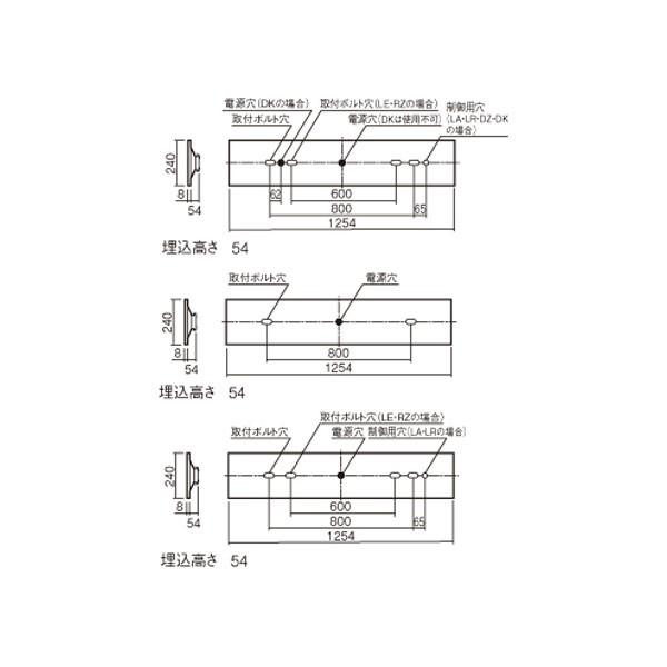 【法人様限定】【NNLK42723J】パナソニック iDシリーズ グレアセーブ 40形 埋込型 下面開放型 W220 本体 連結中用 【Panasonic】/代引き不可品 | Panasonic | 01