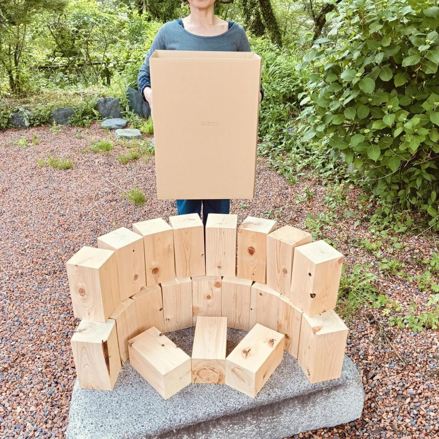 国産檜(ひのき)角材 105mm × 105mm × 200mm 20本セット 薪 着火剤 焚き火 キャンプファイヤー 木彫り 入浴剤 薪ストーブ 彫刻 | 