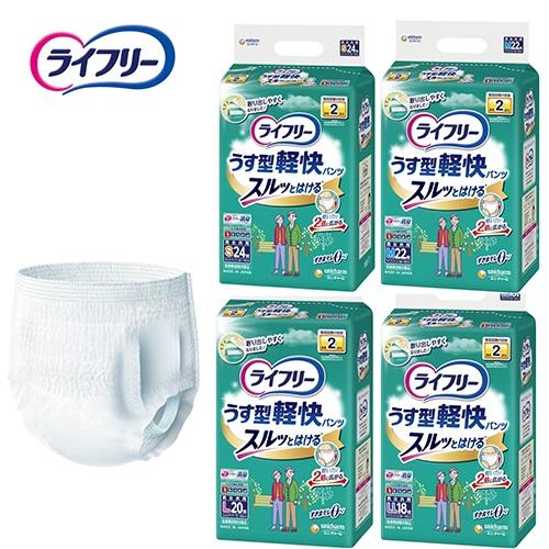 ライフリー うす型軽快パンツ Sサイズ 24枚入り ライフリー うす型軽快パンツ Sサイズ（24枚） Mサイズ（22枚） L