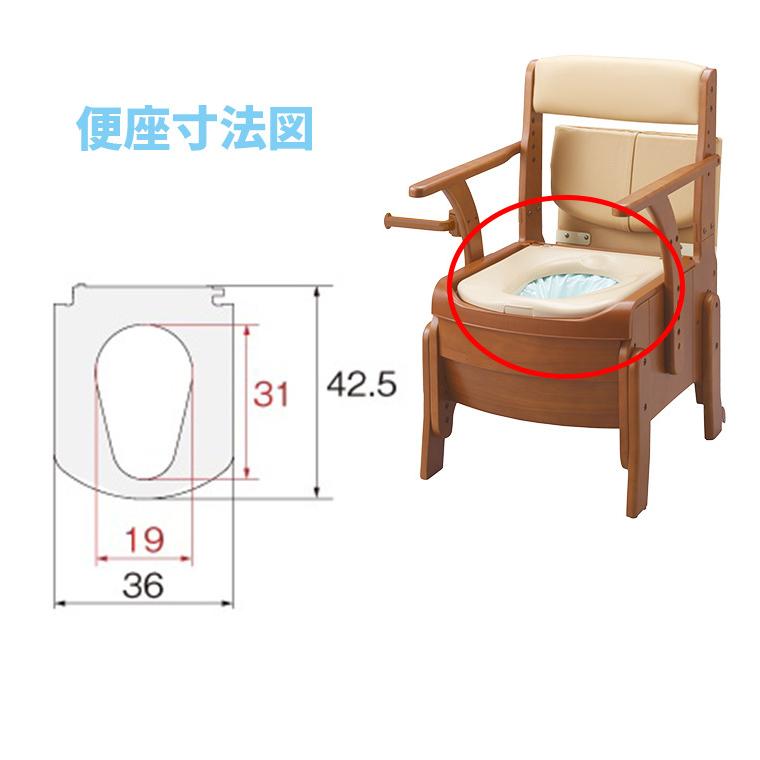 ポータブルトイレ アロン化成 安寿 家具調トイレ セレクトＲ 自動ラップタイプ ノーマルタイプ 暖房便座