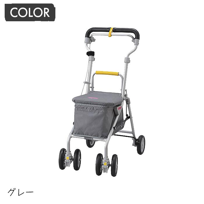 シルバーカー カート 手押し車 4輪 コンパクト 歩行 散歩 買い物 高齢 