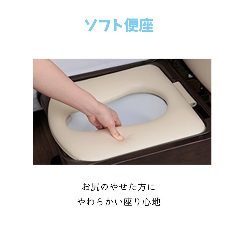 ポータブルトイレ パナソニック 家具調トイレ 座楽 ベーシック ソフト