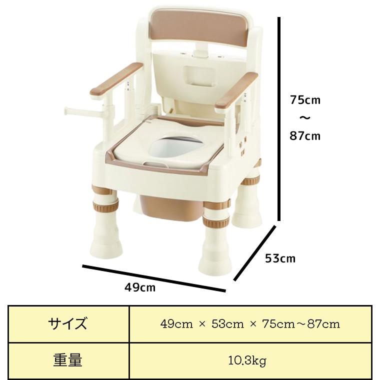 ポータブルトイレ リッチェル きらく Mシリーズ 普通便座 : コンパス