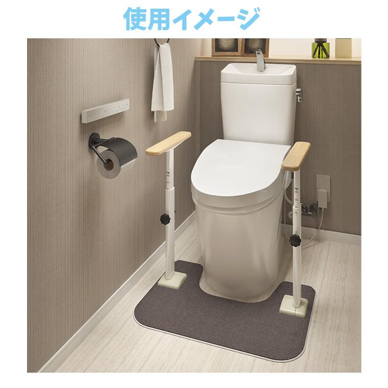 トイレ用手すり アロン化成 ATTOGRIPトイレサポート手すり H-S（両側ノーマル）　_2