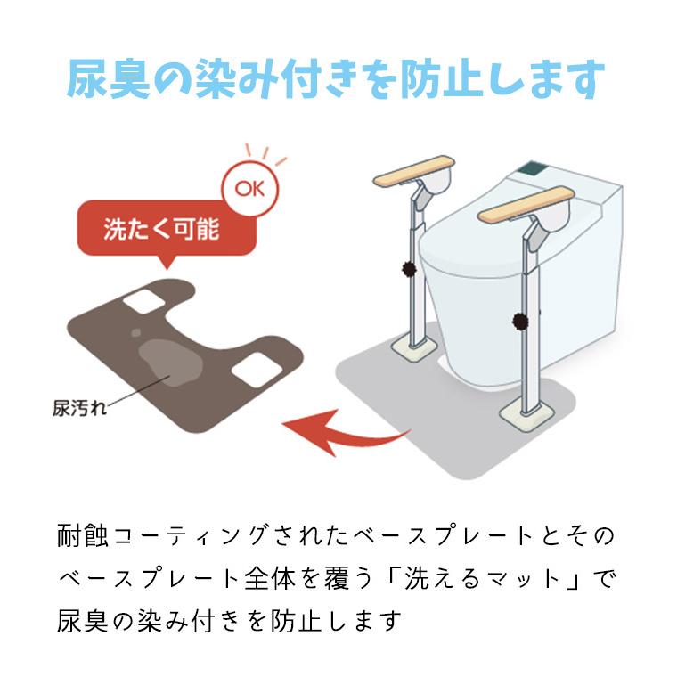 トイレ用手すり アロン化成 ATTOGRIPトイレサポート手すり H-S（両側ノーマル）　_4