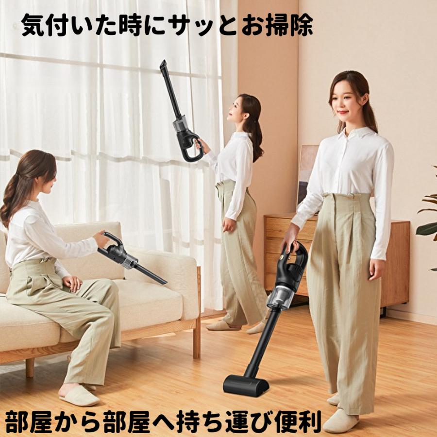 ハンディクリーナー コードレス カークリーナー 充電式 USB充電 コンパクト 掃除機 軽量 ゴミ捨て簡単 おしゃれ | ブランド登録なし | 03