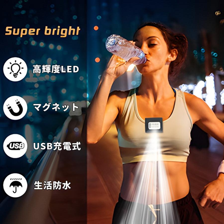 ヘッドライト LED ランニング ライト ジョギング ウォーキング ネックライト 小型 防災対策 キャンプ 強光 充電式 | ブランド登録なし | 01