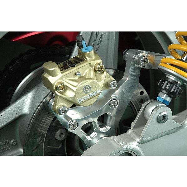 ゼファー750 リヤキャリパーサポート (brembo 2POＴ)  しろがね色 車、バイク、自転車-バイク