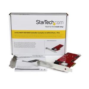 ＳｔａｒＴｅｃｈ．ｃｏｍ PCI Expressカード/x4/2x M.2 SATA SSD増設/B-Key/NGFF 目安在庫=△｜compmoto-y｜06