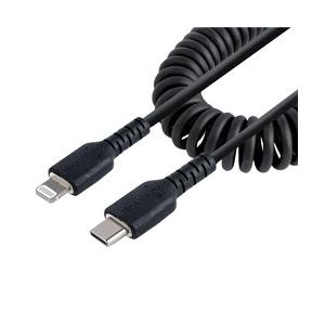 ＳｔａｒＴｅｃｈ．ｃｏｍ Lightningケーブル/USB-C/1m/高耐久/コイル状/MFi認証/BK 目安在庫=△｜compmoto-y