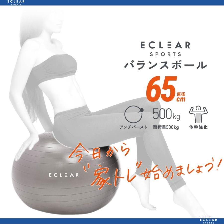 エレコム バランスボール 65cm アンチバースト 筋トレ 体幹トレーニング ダイエット  メーカー在庫品｜compmoto-y｜02