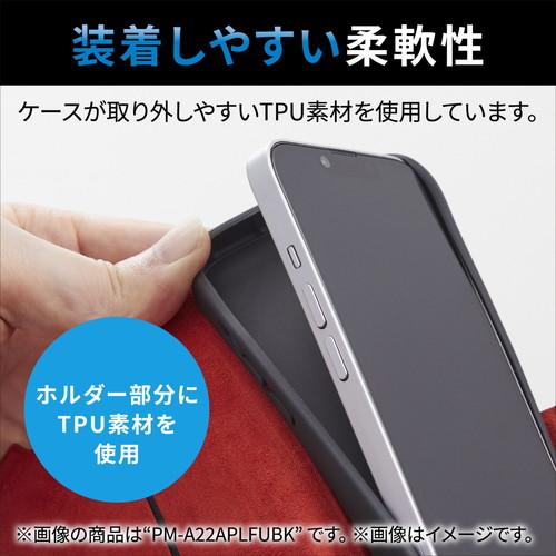 エレコム iPhone 14 ソフトレザーケース 薄型 磁石付 ブラック メーカー在庫品｜compmoto-y｜04