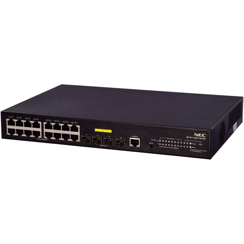 NEC QX-S1116GT-4G-PW 1GbEベーシックPoE+・レイヤ2スイッチ