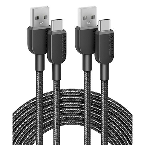 アンカージャパン ANKER 310 高耐久ナイロン USB-C&USB-A ケーブル 3.0m ブラック 1パック(2本) 取り寄せ商品